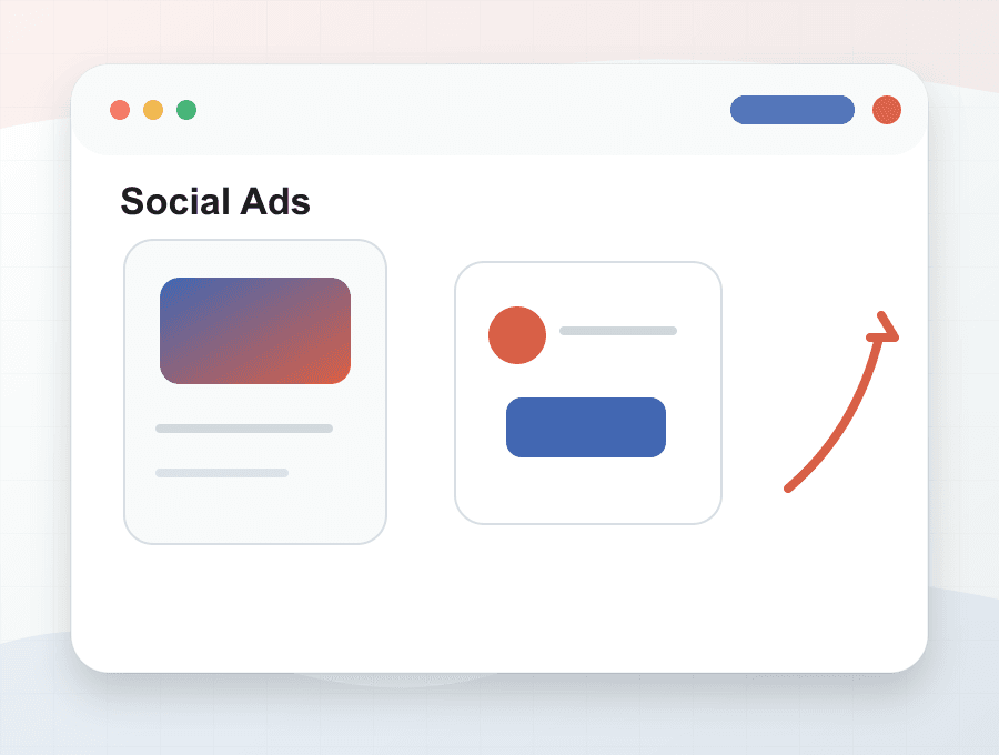 Paid social media ads campaign interface