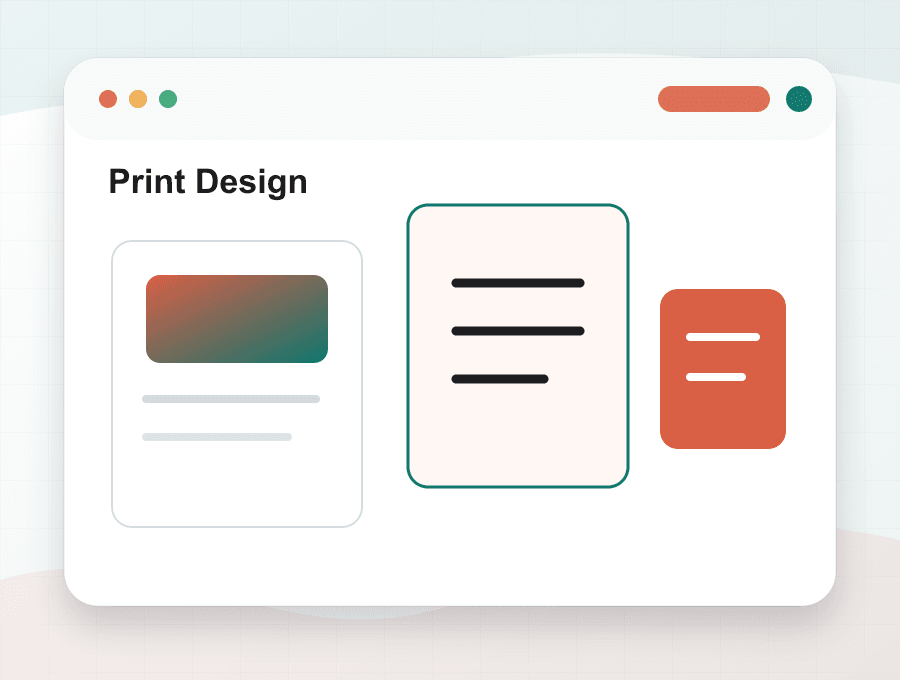 Graphic design and print collateral mockup