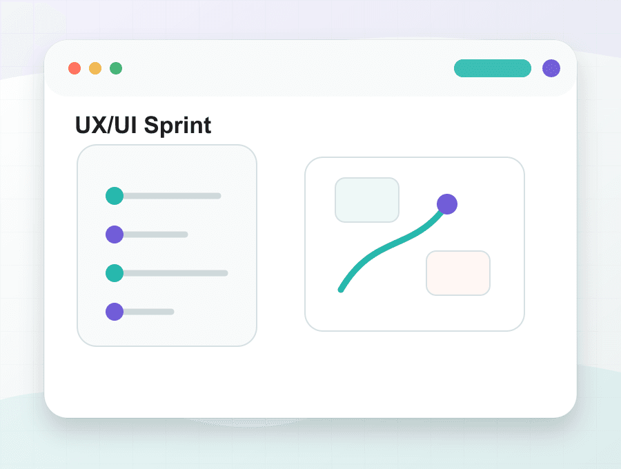 UX UI design sprint prototype and journey map